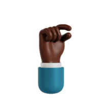 3d hand small gesture png