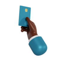 3d hand hold credit card png