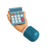 calculadora de mano 3d png