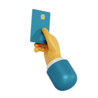 3d hand- houden credit kaart png