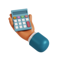 calculadora de mano 3d png