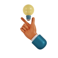 3d hand hold lamp png