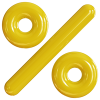 3d percent math count icon png