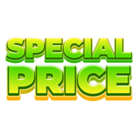 texto de etiqueta de marketing 3d de precio especial png
