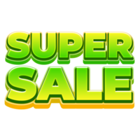 Super Sale 3D Marketing Label Text png