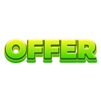 Offer 3D Marketing Label Text png
