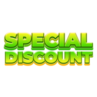 Special Discount 3D Marketing Label Text png