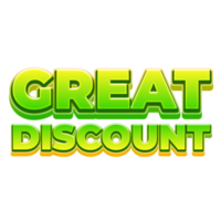 Great Discount 3D Marketing Label Text png