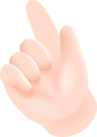 lenguaje de señas señal de mano 3d png
