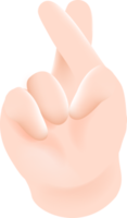 Sign language hand signal 3d PNG