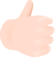 Sign language hand signal 3d PNG