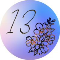 nummer, brief, komst kalender, kerstmis, verjaardag, bruiloft sjabloon. bloemen, goud textuur, waterverf . png