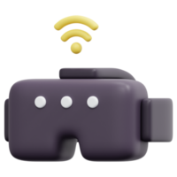 ilustração de ícone de renderização 3d de realidade virtual png