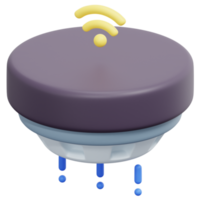 smoke detector 3d render icon illustration png