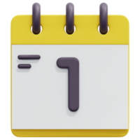 kalender 3d-render-symbol-illustration png