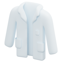 illustration d'icône de rendu 3d de blouse de laboratoire png