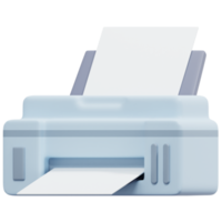 illustration de l'icône de rendu 3d de l'imprimante png