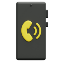 ilustración de icono de renderizado 3d de llamada telefónica png