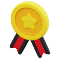medalj 3d framställa ikon illustration png