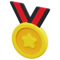 medal 3d render icon illustration png