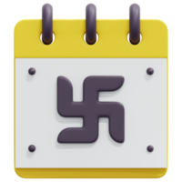 calendar 3d render icon illustration png