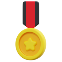 illustration de l'icône de rendu 3d médaille png