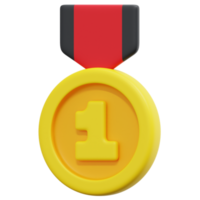 medal 3d render icon illustration png