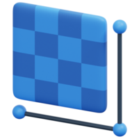 grid 3d render icon illustration png