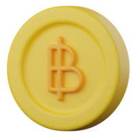 thai baht coin 3d icon png