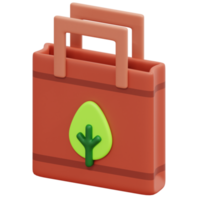 recycle bag 3d render icon illustration png