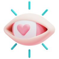 ilustración de icono de render 3d amoroso png