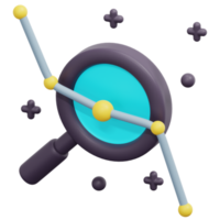 analyser l'illustration de l'icône de rendu 3d png