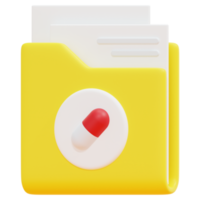 folder 3d render icon illustration png