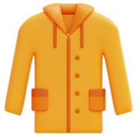 impermeable 3d render icono ilustración png