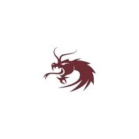 diseño de logotipo de icono de dragón vector