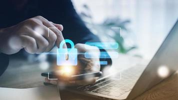 login and password, cyber security concept, data protection and secured internet access, cybersecurity photo