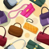 Bags Fashion Seamless Background vector