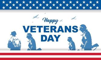 Veterans day Background Design. Greeting Card, Banner, Poster. Vector Illustration.