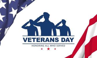 Veterans day Background Design. Greeting Card, Banner, Poster. Vector Illustration.