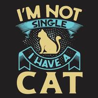 vector de diseño de camiseta de gato