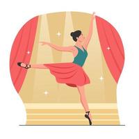 Female Dancer in Beautiful Pose vector