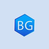 BG blue logo design for company vector