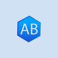 diseño del logotipo del icono de la letra del alfabeto ab para su empresa vector