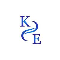 KE blue logo design for your company vector