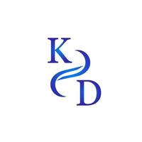 diseño de logotipo azul kd para su empresa vector