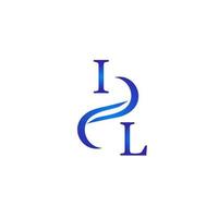 IL blue logo design for your company vector