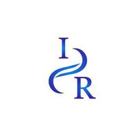 IR blue logo design for your company vector