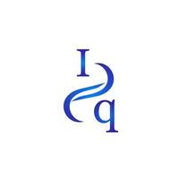 diseño de logotipo azul iq para su empresa vector