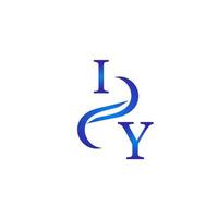 IY blue logo design for your company vector