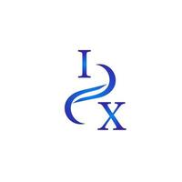 IX blue logo design for your company vector